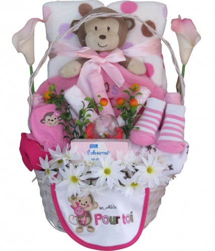 panier cadeau bebe | Montpetit Creations | naissance | baby gift basket montreal