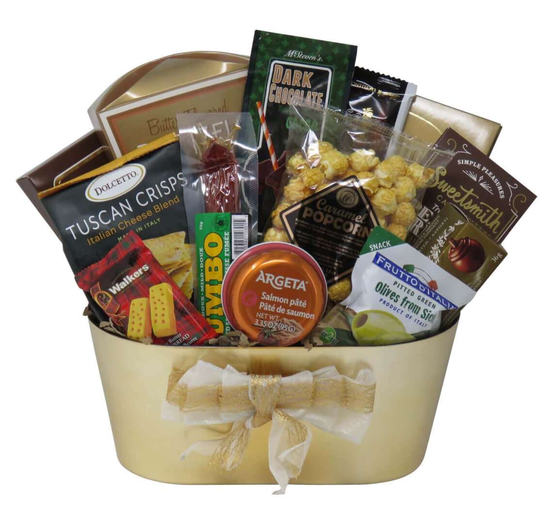 Golden Gourmet Gift Basket Montpetit Créations