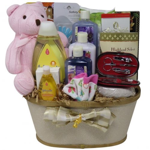 Panier cadeau naissance bébé pour les nouveaux parents par Montpetit Creations. Livraison a Montréal, Laval, Rive-Sud