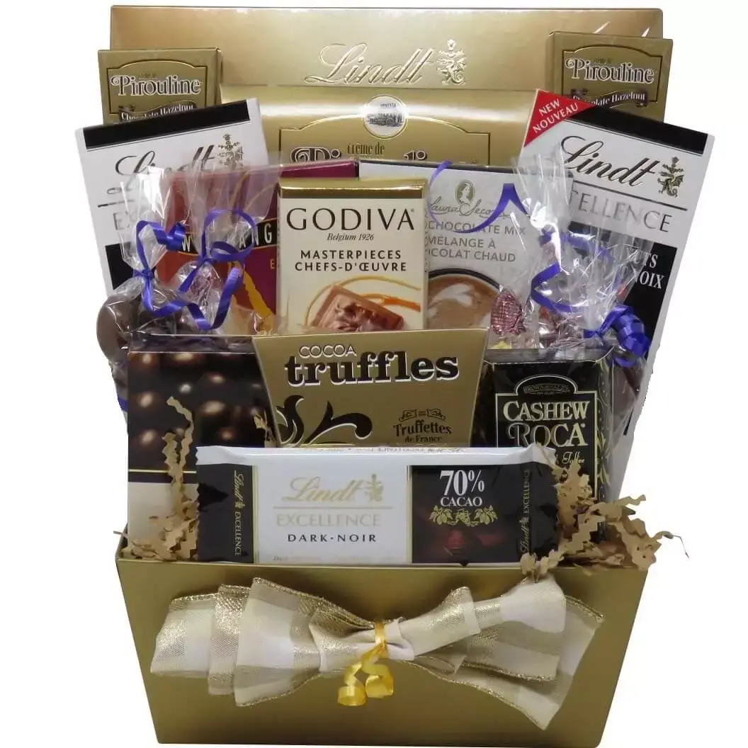 Panier-cadeau de vacances chocolat chocolat chocolat avec toutes choses  chocolats, pour anniversaires, remerciements et plus encore