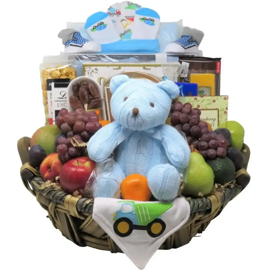 Coffret cadeau naissance : Ensemble 3 pièces bébé garçon 6 mois