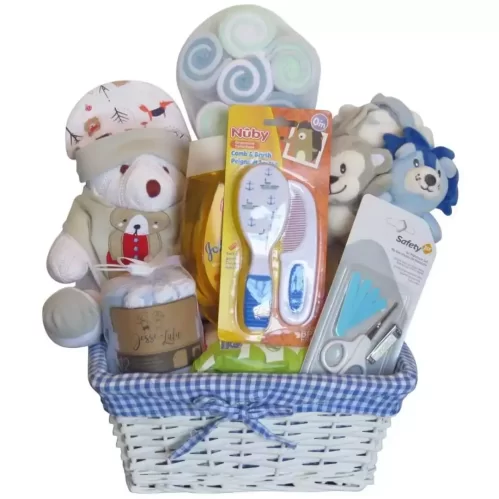 Panier cadeau pour bébé garçon | Baby boy gift basket Montreal Laval